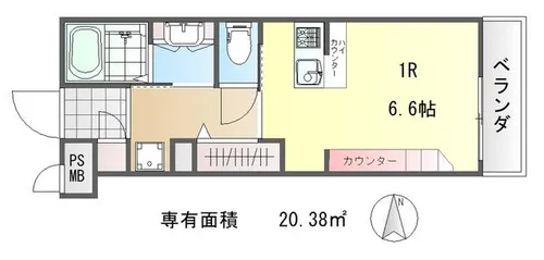 REVEde京都鴨川【2階】の間取り