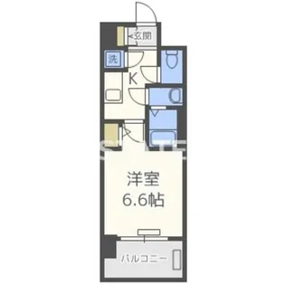 レジュールアッシュ天王寺PARK SIDE【9階】の間取り