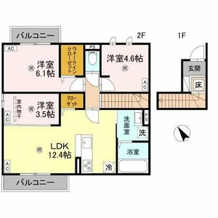 ネオ・ハイツ【2階】の間取り