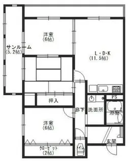 京口ハイツ【401号室】の間取り