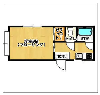 鳥飼グランドコーポ【202号室】の間取り