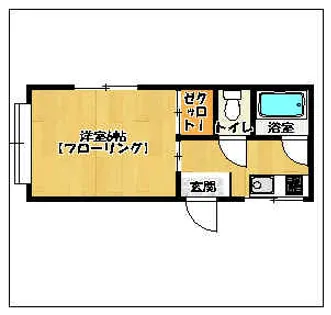 鳥飼グランドコーポ【202号室】の間取り