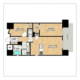 アクタス博多グランミライ【10階】の間取り