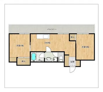 六本松パールシャトー【406号室】の間取り