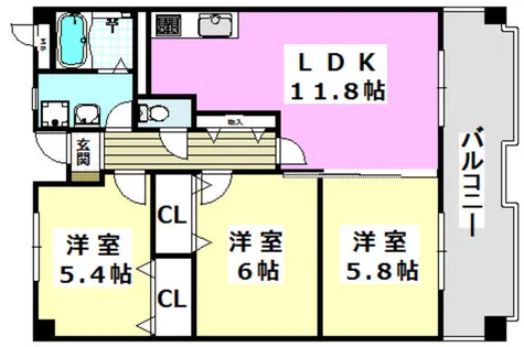 メゾン・ド・アイ【402号室】の間取り