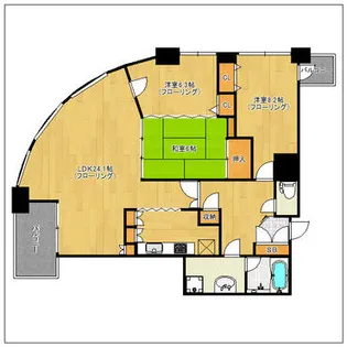 コアマンション大手門タワー【5階】の間取り