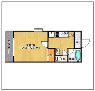 スタッドヴィラ【106号室】の間取り