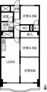 ロイヤルパレス北園【305号室】の間取り
