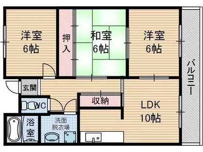 サンコート橋の内【3階】の間取り