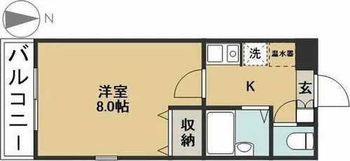 エクセランス小池Ⅱ【201号室】の間取り