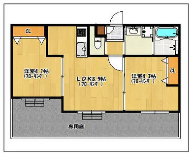 PARKテルモ【203号室】の間取り