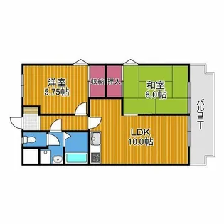 リビオ金剛【2階】の間取り