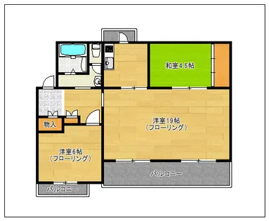 野間台住宅8棟【813号室】の間取り