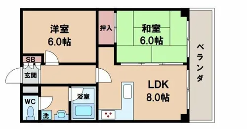 パピネス【6階】の間取り