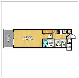 サヴォイステュディオブランシェ【304号室】の間取り