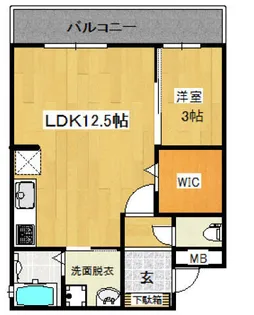 アドマス鶴原D棟【D203号室】の間取り