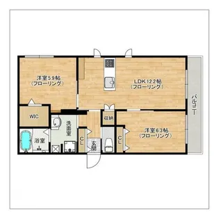 ルミナス・フラット弥生【102号室】の間取り