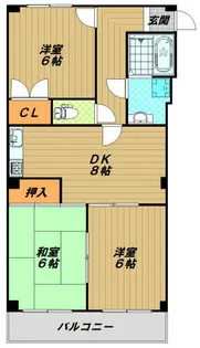 ロイヤルコートナグラ【3階】の間取り