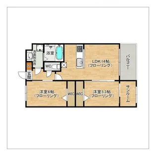 ビーコンヒル石丸【105号室】の間取り