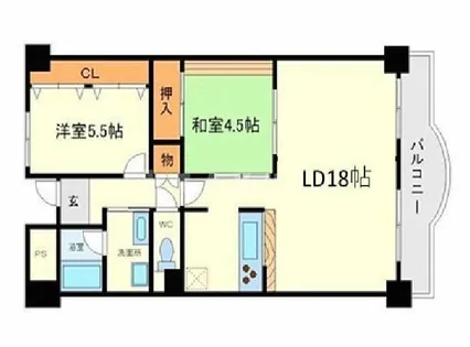 オーク千里山【6階】の間取り