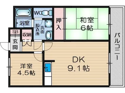 メロディハイム【2階】の間取り