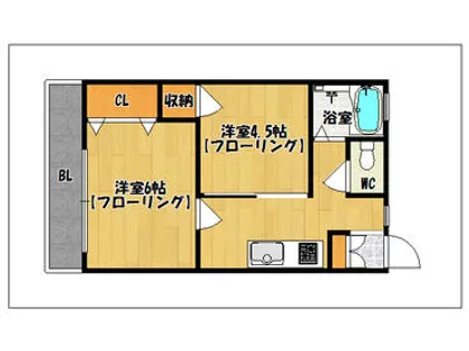 グラフィックメゾン飯倉【302号室】の間取り