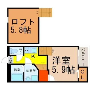 Creo堀田弐番館【1階】の間取り