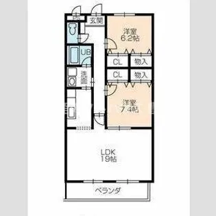エスポワール【3-B号室】の間取り