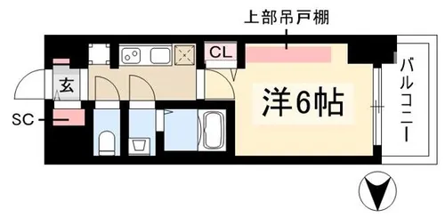 プレリス花の木オルディア【6階】の間取り
