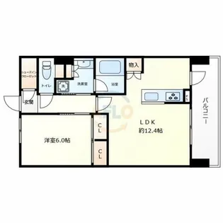 ジオ新町レジデンス【2階】の間取り