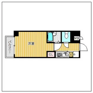 ピュアドーム天神アクロス【9階】の間取り