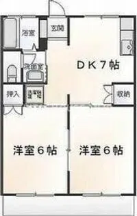 コーポイーストN(旧称 コーポ中島)【2階】の間取り