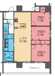 さくらHills ROKUBAN Platinum Residence【13階】の間取り