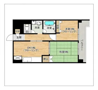 養巴ビル【402号室】の間取り