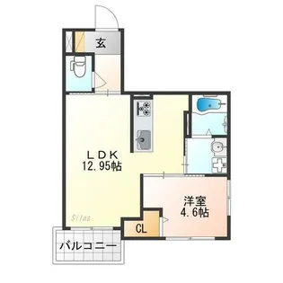 Side西ノ京【1階】の間取り