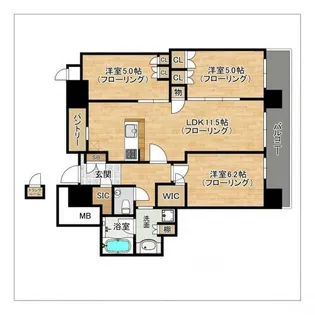 照葉ザ・タワー【21階】の間取り