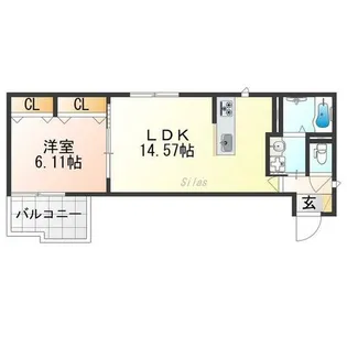 Side西ノ京【2階】の間取り