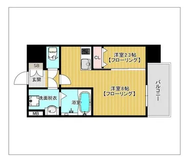アスシード大手門【2階】の間取り