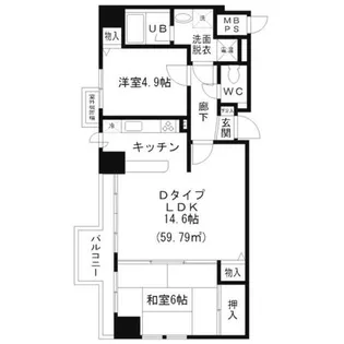 KM山坂【10階】の間取り