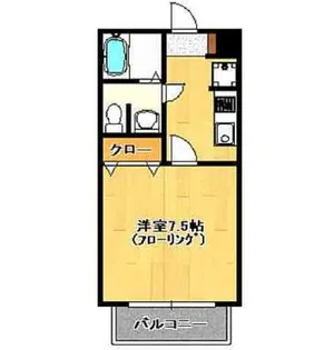 コーポおかやま【103号室】の間取り