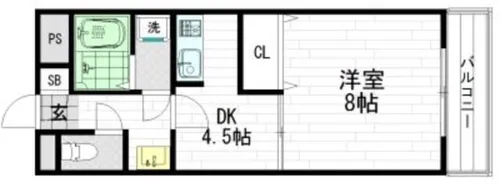ローズマンションCHIE【4階】の間取り