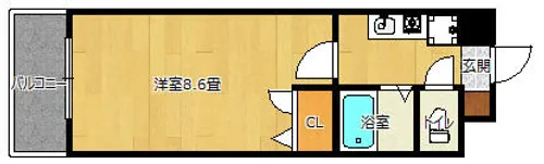 レオーネ城南【401号室】の間取り