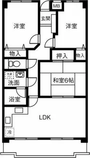 梓マンション【302号室】の間取り
