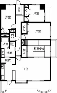 サンハウス小牧駅西【4E号室】の間取り