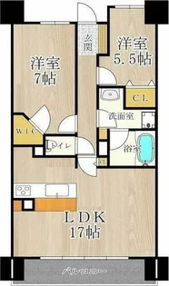 CITY SPIRE難波グレイス【14階】の間取り