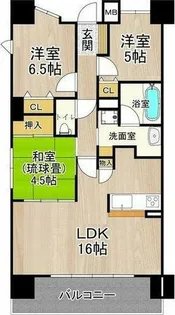 CITY SPIRE難波グレイス【10階】の間取り