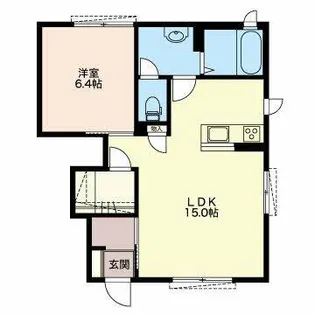 クレセオ花水木【1階】の間取り