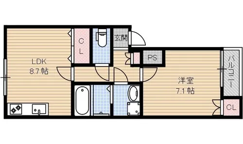 星見レスガス【1階】の間取り