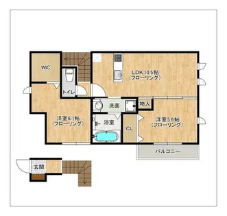 エスポアール・メゾン【202号室】の間取り