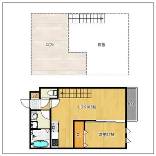 アンピオ姪浜弐番館【2階】の間取り